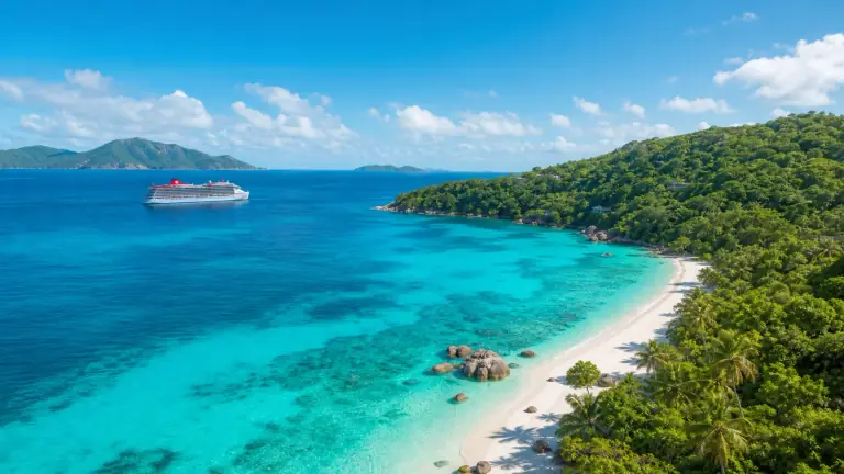 A tropical Eastern Caribbean cove for the Resilient Lady's Eastern Caribbean and Bimini Beach Club voyage